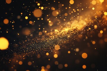 Wall Mural - Abstract background with glowing particles and bokeh effect