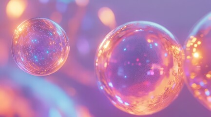 Wall Mural - Abstract colorful bubbles background