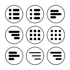 Wall Mural - menu icon vector. web menu icon. hamburger menu symbol