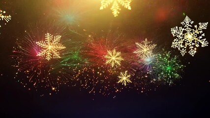 Wall Mural - colorful glittering floating particles background for christmas and new year wallpaper in 4k seamles