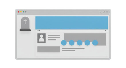 Isolated Webpage with Memorial Theme
