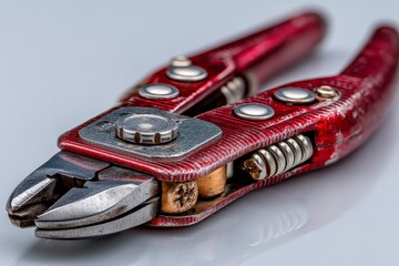 Poster - Pliers with a vintage design showcasing detailed craftsmanship and unique elements on a clean background