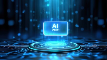 Poster - Futuristic holographic text 