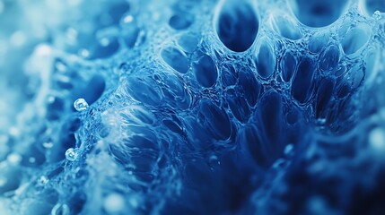Abstract blue surface macro view intricate details and textures