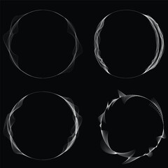 Wall Mural - lines in circle form . rotate rounded shape vector illustration .rotating circles form a ring.rotati