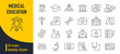 © iiierlok_xolms - Medical Education web icon set in line style. Medicine, college, student, learning, book, collection. Vector illustration.