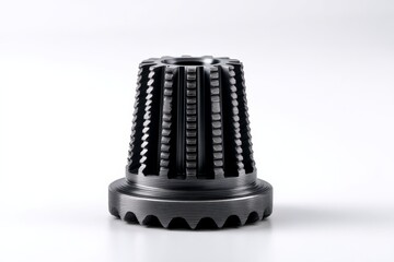 Leinwandbilder - Industrial metal component showcasing intricate design suitable for various machinery applications in a studio setting