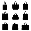 © Sketch - Set bag silhouette isolated vector on white background
