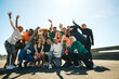 © Jacob Lund - Running club group photo on an energetic race day