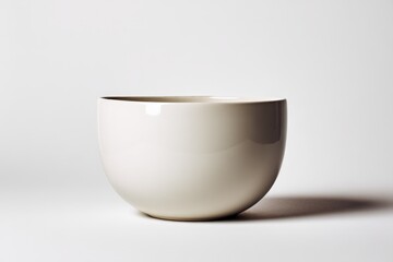 Poster - Elegant ceramic bowl placed on a minimalistic background highlighting its design and color in soft lighting