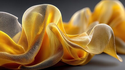 Leinwandbilder - yellow silk texture elegant background generative ai,photo stocks