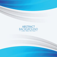 Wall Mural - Modern and elegant abstract background with blue wave design