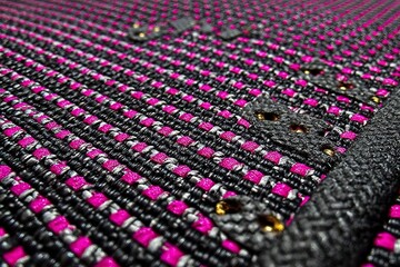 Aufkleber - Textile pattern showcasing intricate design with vibrant colors crafted through skilled weaving techniques