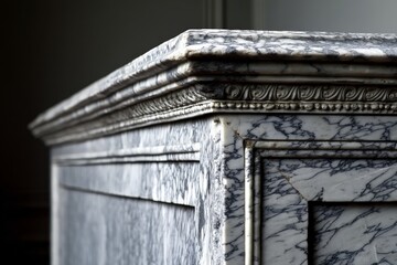 Fototapete - Intricate marble countertop showcasing elegant craftsmanship in a luxurious interior setting