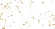 © KWstudio - 3d render of Spiral Gold confetti flying for celebrate isolated on transparent background.