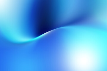 Wall Mural - Modern bright abstract wave gradient blue background blurred colorful neon color flow trendy hologram effect graphics futuristic design for pattern banner web technology digital backdrop poster