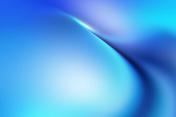 Wall Mural - Modern bright abstract wave gradient blue background blurred colorful neon color flow trendy hologram effect graphics futuristic design for pattern banner web technology digital backdrop poster