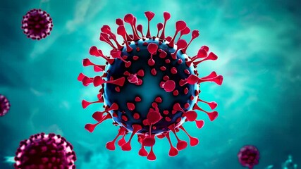 Poster - Microscopic View of a Virus Particle