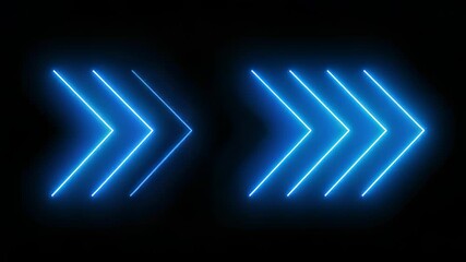 Aufkleber - Abstract Neon Arrows Animation