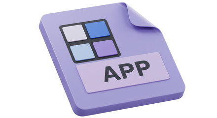 Isolated App File Illustration