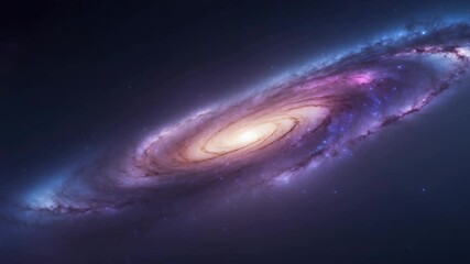 Wall Mural - beautiful dark background showcasing an awesome spiral galaxy as science fiction space wallpaper, hi