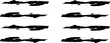 © Akmalmm  - Black paint brush strokes collection isolated on white background. Paint brush template set. Grunge texture effect. Grunge paint style concept graphic design elements