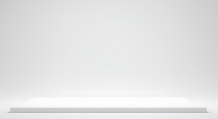 Wall Mural - minimalist white studio podium stage background for product presentations showcases exhibitions