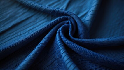 Stitched texture of blue football shirt fabric
