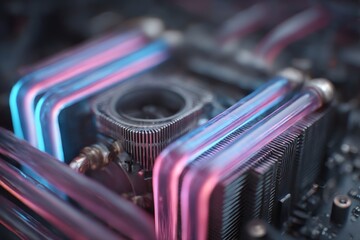 Poster - Cooling System Radiators with Vivid Neon Glow: Efficient Heat Dissipation for High-Performance Computing