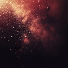Wall Mural - abstract explosion of red powder against black backdrop studio shot dramatic contrast and texture fo