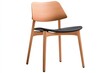 © Garik - Modern wooden chair with sleek black seat designed for comfort and style in contemporary spaces