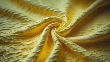 yellow sportswear fabric texture seen closely