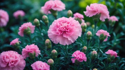 Poster - Garden care guide: perennial clove ground cover and blooming flowers