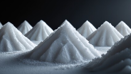 Leinwandbilder - Snowdrifts on a contrasting dark background.