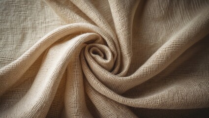 Poster - Patterned fabric with rough sackcloth texture for wall decoration
