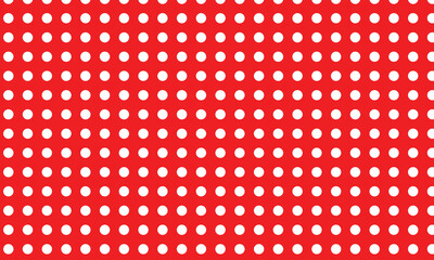 Poster - abstract white dot pattern on red.