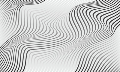 Fototapete - abstract black white gradient diagonal line wave pattern.