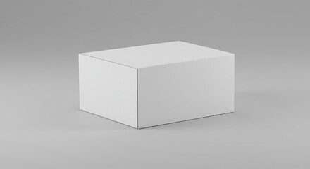 Wall Mural - white box simple mockup template 3d render for product presentation, packaging design, and e-commerc