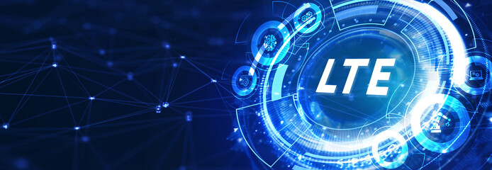 Business, Technology, Internet and network concept. LTE abbreviation, modern technology concept. 3d illustration