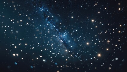 Celestial view of the Milky Way and stars on a dark background.