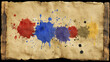 © Marut - splatter in vivid colors on rough paper texture