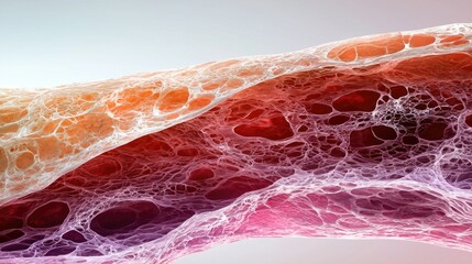 Wall Mural - abstract cellular structure: a microscopic journey into the intricate world of organic forms and hue