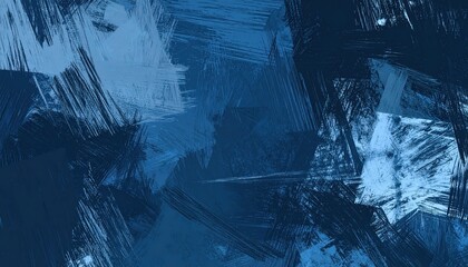 Wall Mural - abstract blue background with dynamic brush strokes and texture