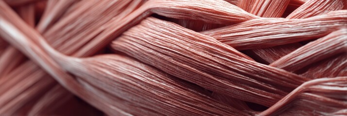 Poster - High Detail Muscle Structure Overlay Exhibiting Intricate Fiber Patterns on a Neutral Surface