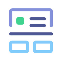 Website Mockup Icon with Two Buttons on Black