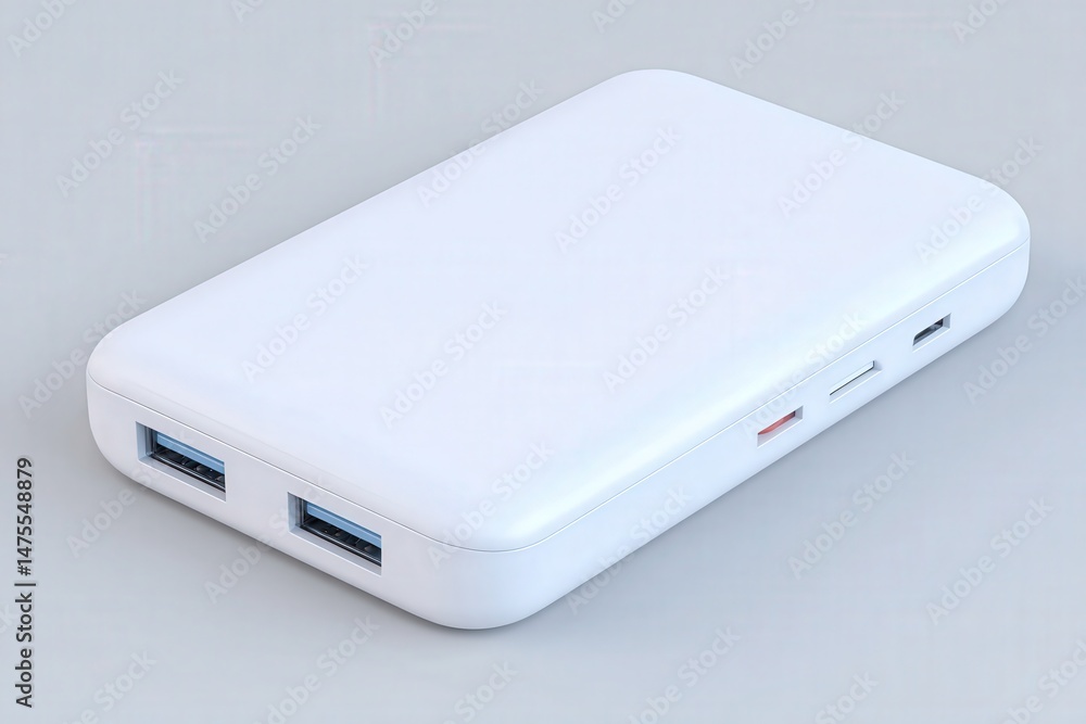 This power bank features multiple USB ports and a sleek design, perfect for charging devices while traveling. Its compact size makes it easy to carry in a bag or pocket for daily use.