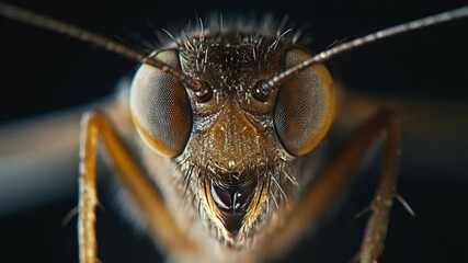 Fototapete - Close up view of a bug's face with detailed features