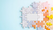 © mamah - Abstract pastel puzzle pieces design