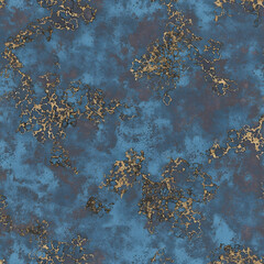 Wall Mural - teal and gold marble texture background; ideal for website design or print