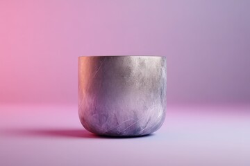 Poster - Elegant, metallic, cylindrical object, presented, against, a, gradient, backdrop.